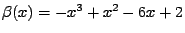 $ \beta(x)=-x^3+x^2-6x+2$