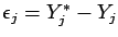 $ \epsilon_j=Y^\ast_j - Y_j$
